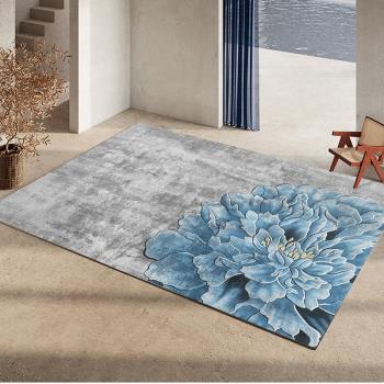 輕奢地毯客廳現代簡約5D立體高端北歐易打理茶幾地毯家用沙發臥室