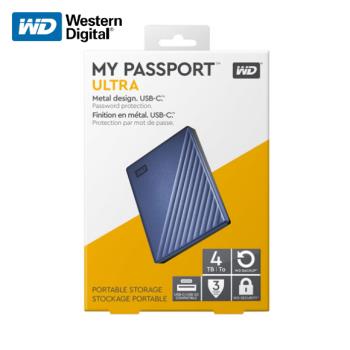 【現貨免運】 威騰 WD My Passport Ultra 星曜藍 4TB 2.5吋 Type-C 行動硬碟