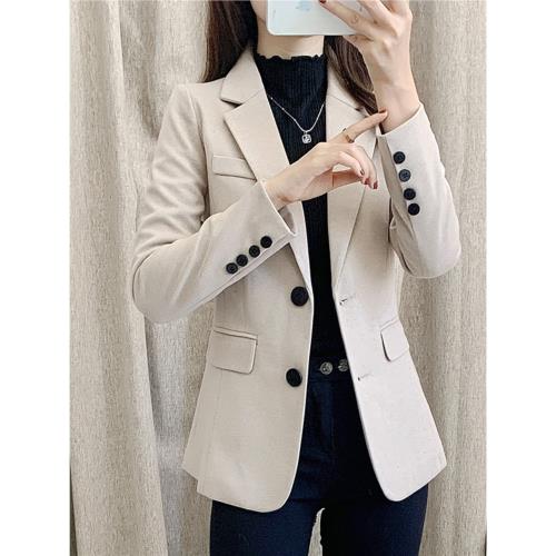 修身收腰女款毛呢外套女小個子小西服短款大衣西裝春秋加厚秋冬小