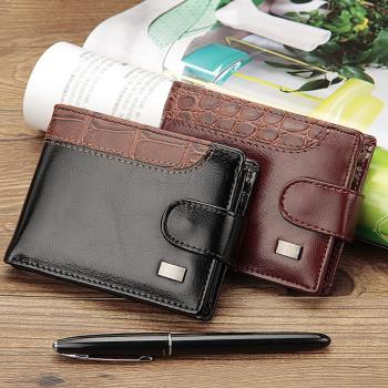 Pocket Card Holder Brand Trifold Wallet Men Clutch Money Bag