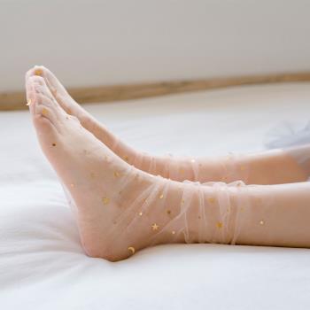 襪子女網紗透明韓國可愛蕾絲襪子