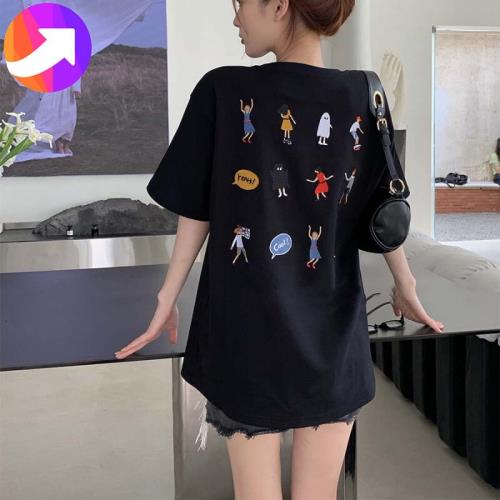 ADER ERROR卡通T恤春夏短袖刺繡