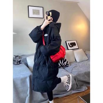 oversize流行中長款加厚羽絨棉服