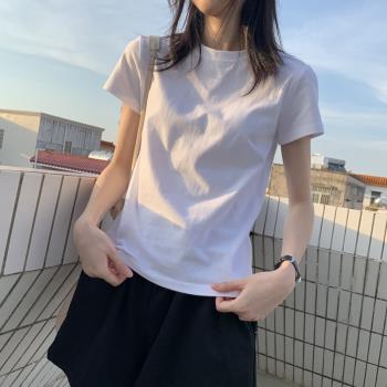 白色韓版基礎ins學生春夏短袖t恤