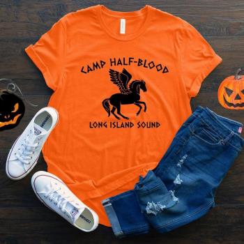 Camp Half Blood Halloween t shirt women創意圓領南瓜衫橙色女