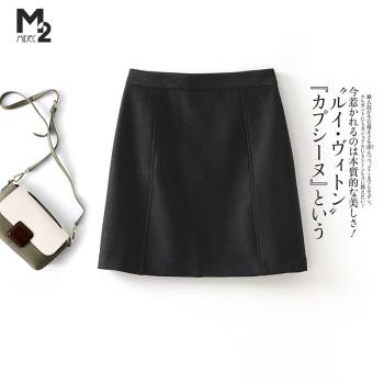 M2黑色性感時尚職業大碼半身裙