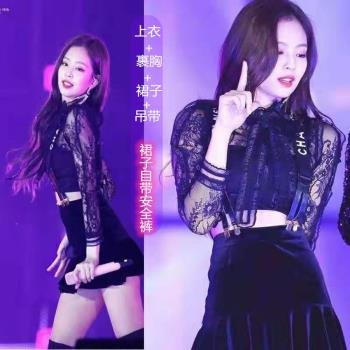 潮牌jennie金智妮同款領舞演出服