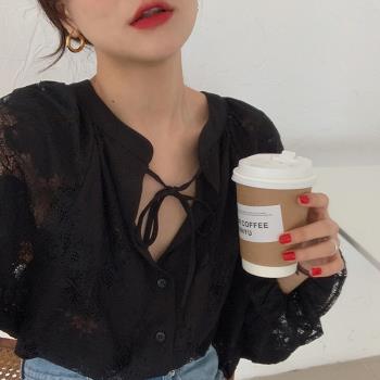 chic韓國系帶小心機寬松襯衫領口