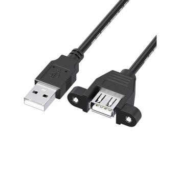 3D打印口USB型延長線 帶螺絲孔 可固定 USB打印機 公對母耳朵高速