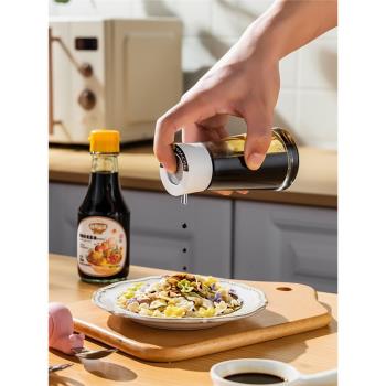 日本ASVEL按壓醬油瓶日式廚房油瓶香油玻璃調味瓶家用醋瓶小油壺