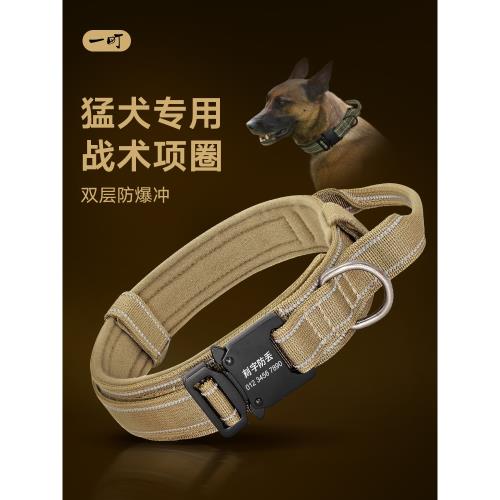 寵物狗狗項圈戰術中大型犬尼龍頭套結實馬犬專用狗脖圈可調節頸圈