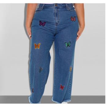 plus big size woman pants girl trousers women jeans 2022 褲