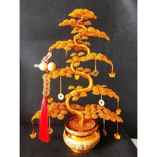 鋁線手工藝品編織發財樹擺件招財搖錢樹金錢樹室內裝飾品開業送禮