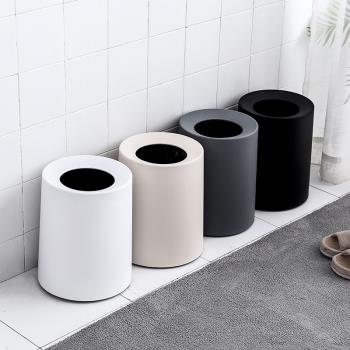 垃圾桶家用分類干濕分離客廳創意臥室衛生間廚房拉圾圾廁所可愛筒