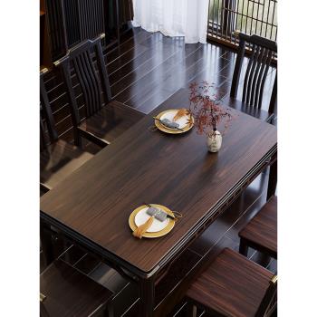 木紋餐桌墊pvc防水防油免洗皮革高級感長方形輕奢茶幾墊桌布臺布