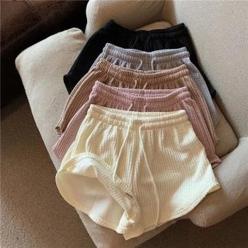 Thin A-line wide leg shorts with straps女綁帶薄款A字闊腿短褲