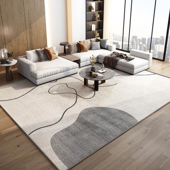 輕奢高級客廳地毯現代簡約沙發茶幾毯短毛坐墊臥室大尺寸地墊耐臟