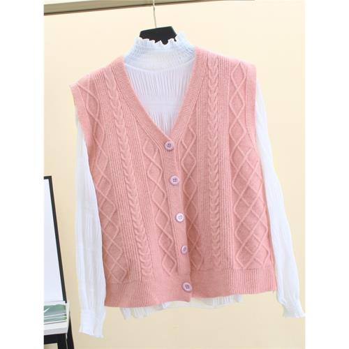 毛衣馬甲女秋冬新款寬松大碼時尚針織背心韓版學生無袖坎肩外套