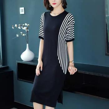 Summer New Fashion Large Size Womens Dress Temperament Age-