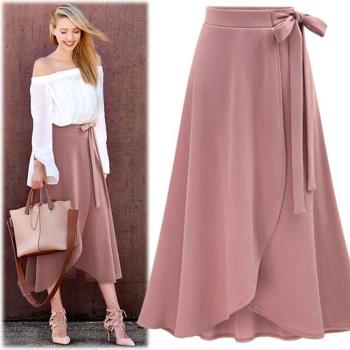 High waist skirt slit skirt large size mid length womens st