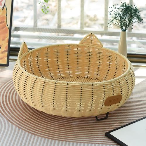 貓窩夏季清涼四季通用冬季冬天保暖藤編貓抓窩貓舍寵物窩小貓咪窩