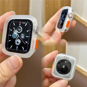 適用蘋果手表Apple watch8防摔TPU半包軟保護殼iwatch7se26透明套