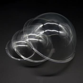兒童手工pvc半圓蓋DIY透明罩塑料半球蓋碗蓋粘土白胚9cm12cm16cm