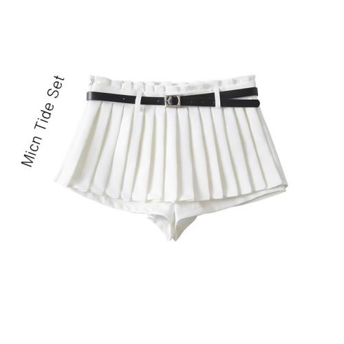 春季新款低腰迷你百褶裙褲女休閑百搭顯瘦顯高性感辣妹a字短褲