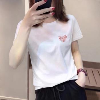 韓版寬松白色T恤簡約上衣ins短袖