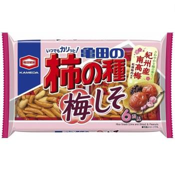 KAMEDA 龜田製果 柿種米果花生零食 6袋裝 梅子紫蘇味 164g
