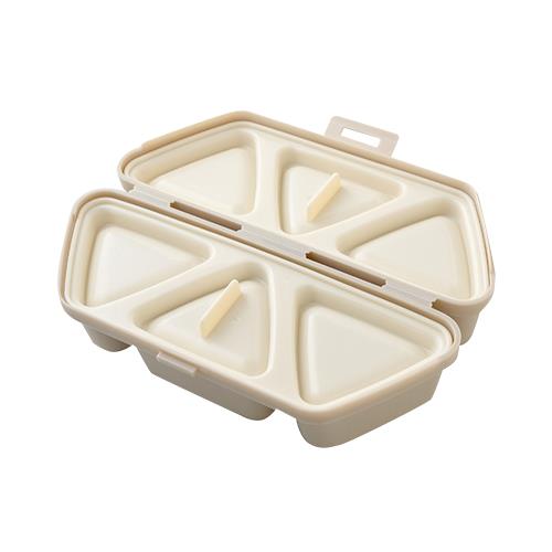 Arnest 三角飯糰模具盒 MUSUBEAT 米色 1個