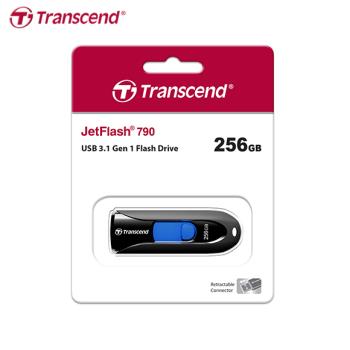 【現貨免運】Transcend 創見 JetFlash 790 256GB USB 3.1 伸縮 隨身碟