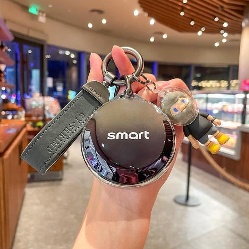 smart精靈一號鑰匙套女奔馳smart精靈1號扣車裝飾斯瑪特3包改裝殼