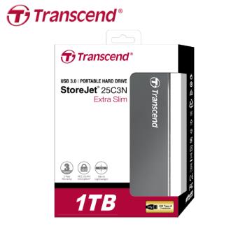 【現貨免運】Transcend 創見 StoreJet 25C3N 1TB 2.5吋 外接式硬碟 鋁合金設計