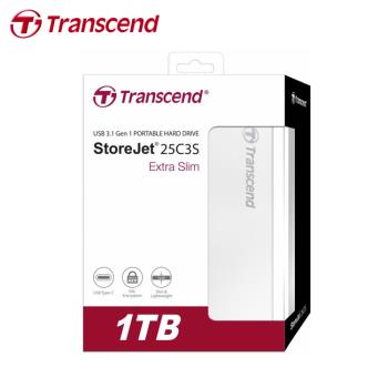 【現貨免運】Transcend創見 StoreJet 25C3S 1TB 2.5吋 Type-C 薄型 外接硬碟