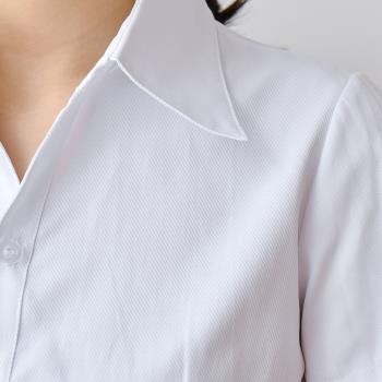 修身顯瘦品質短袖特大碼白襯衫