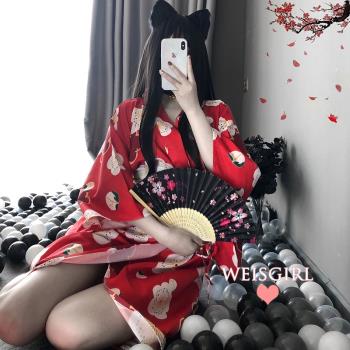 神明少女日式古代侍寢睡袍和服