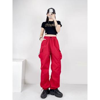 爵士jazz跳舞套裝夏季美式高街女裝褲辣妹性感短款上衣女團演出服
