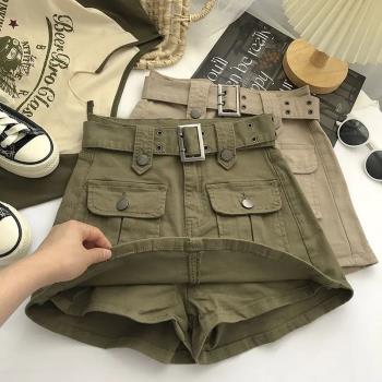 High waist denim A-line skirt pants female 牛仔A字半身裙褲女