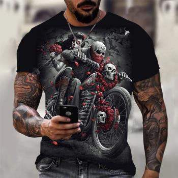 3D printed short sleeve sports T-shirt top 3D印花短袖運動T恤