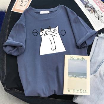 夏裝ins上衣服高中女生t恤短袖