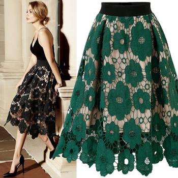 7192#速賣通亞馬遜ebay新款外貿歐美風蕾絲半身裙