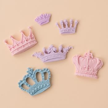 diy翻糖巧克力歐式皇冠硅膠模蛋糕裝飾公主王子王冠滴膠烘焙工具