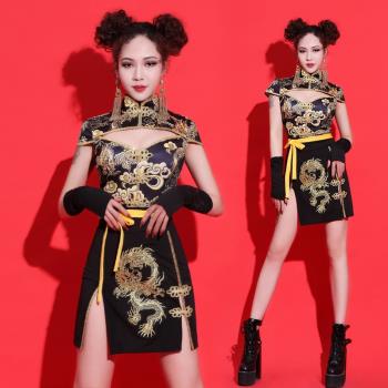 中國風嘻哈性感復古爵士舞蹈服