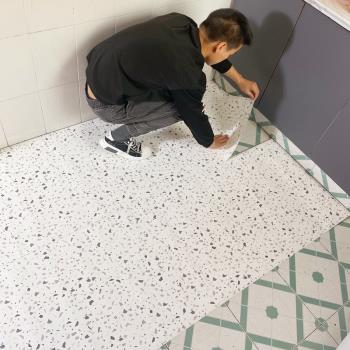 浴室衛生間防水地貼廁所地板貼自粘防滑洗手間地面瓷磚翻新地貼紙