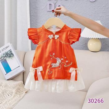 嬰幼兒夏季周歲中國風旗袍連衣裙