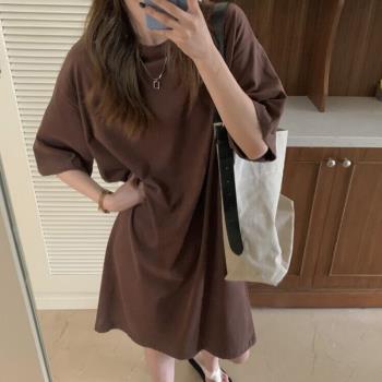 減齡夏季韓版寬松顯瘦純棉長裙