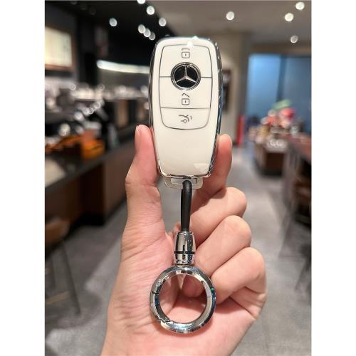 適用奔馳新c級鑰匙套c260l包e300/e級l殼a200l車glb/glc/gle350扣