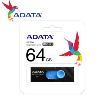 【現貨免運】ADATA 威剛 UV320 USB 3.2 64G 推式 高速隨身碟 黑藍色