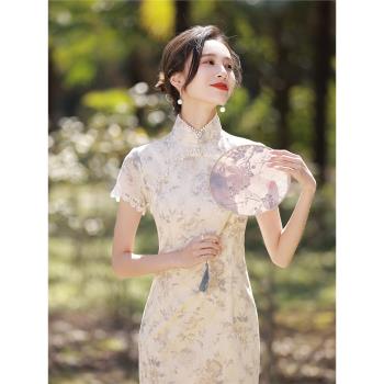 蕾絲高級感年輕款中國風夏季旗袍